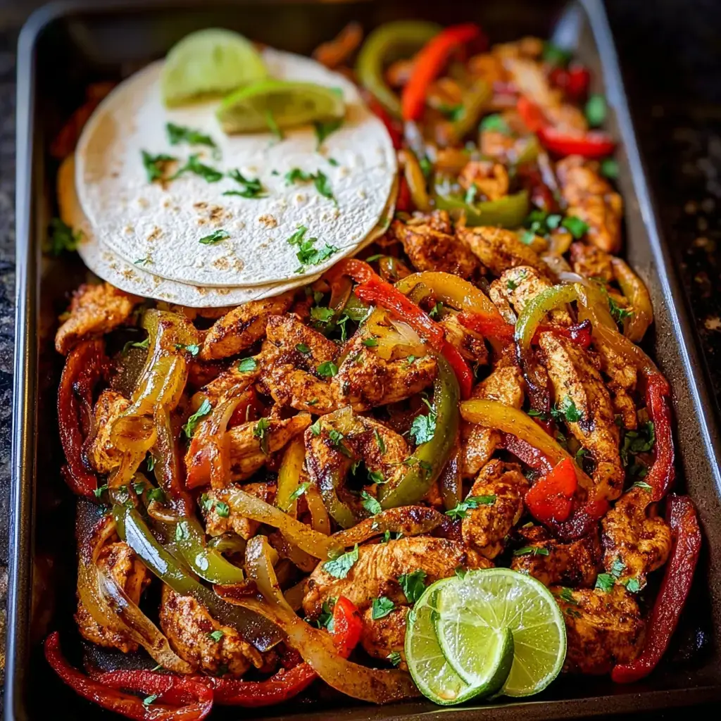 30 Minute Sheet Pan Chicken Fajitas Recipe