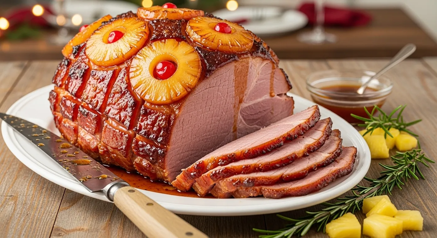Baked Ham With Brown Sugar and Pineapple Glaze Recipe