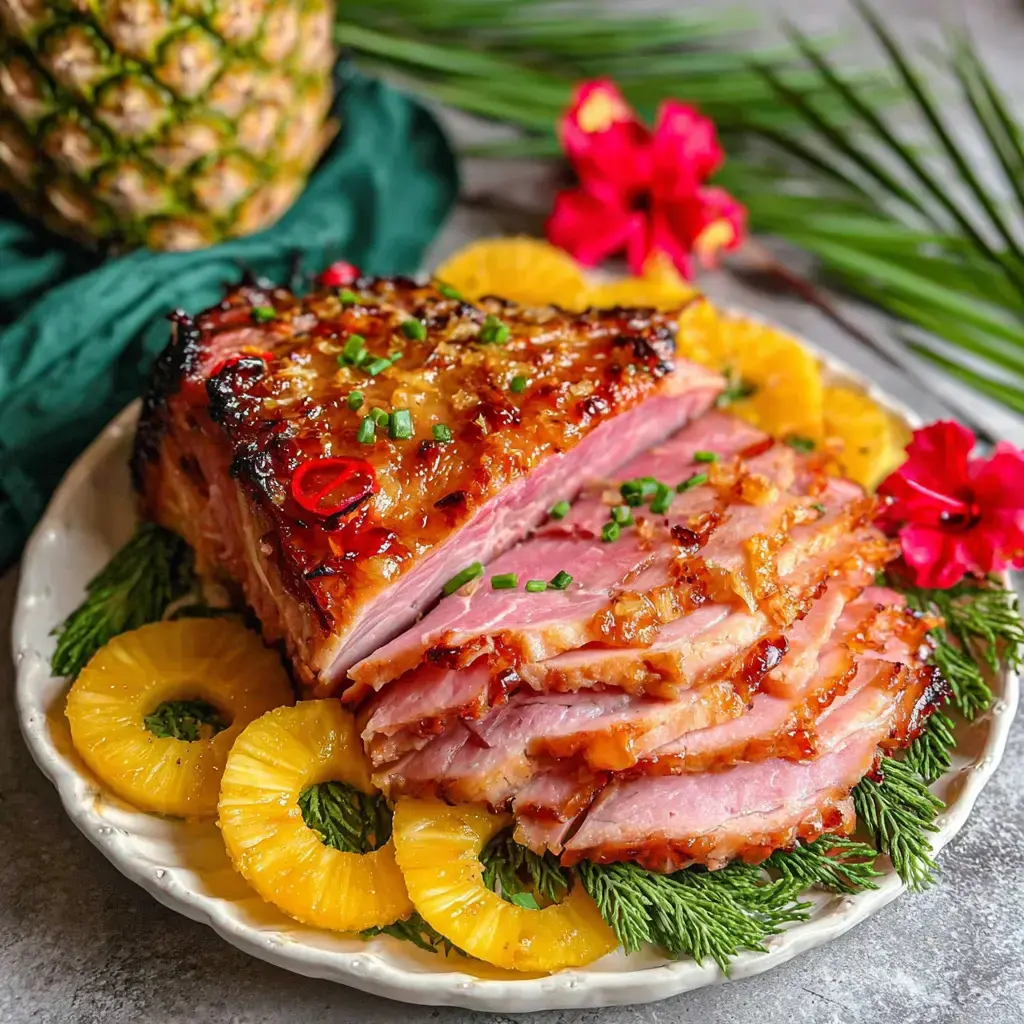 Baked Ham With Brown Sugar and Pineapple Glaze Recipe