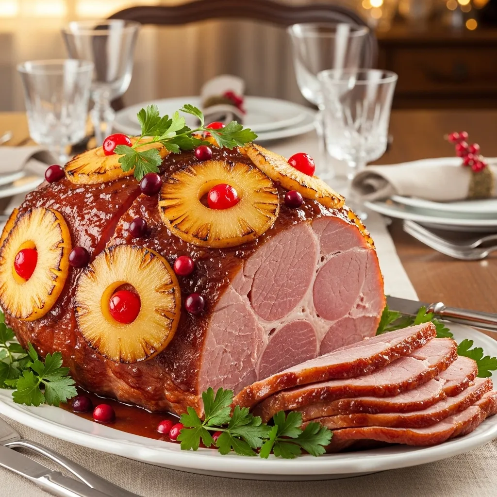 Baked Ham With Brown Sugar and Pineapple Glaze Recipe
