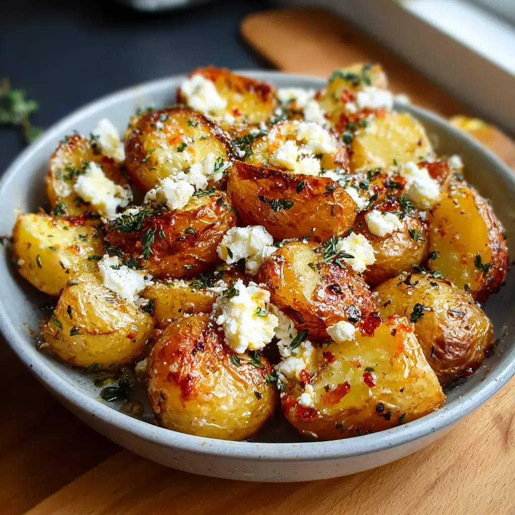 Greek Feta Roast Potatoes Recipe