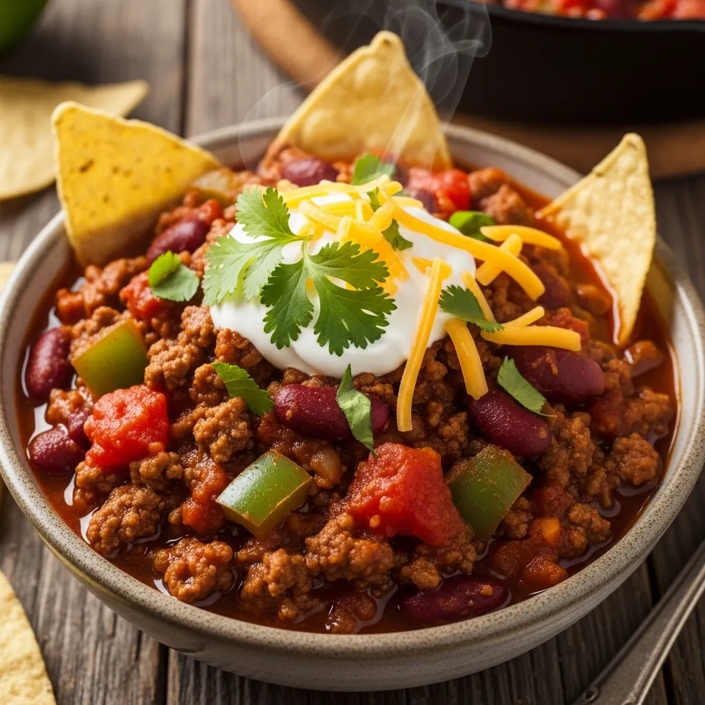 Ground Beef Stovetop Chili Recipe