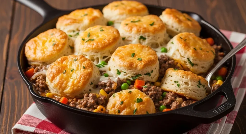 Cheddar Bay Ground Beef Cobbler Recipe