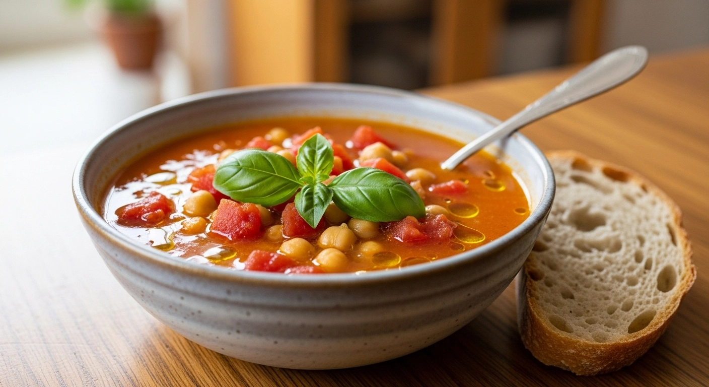 Chickpea Tomato Soup Recipe