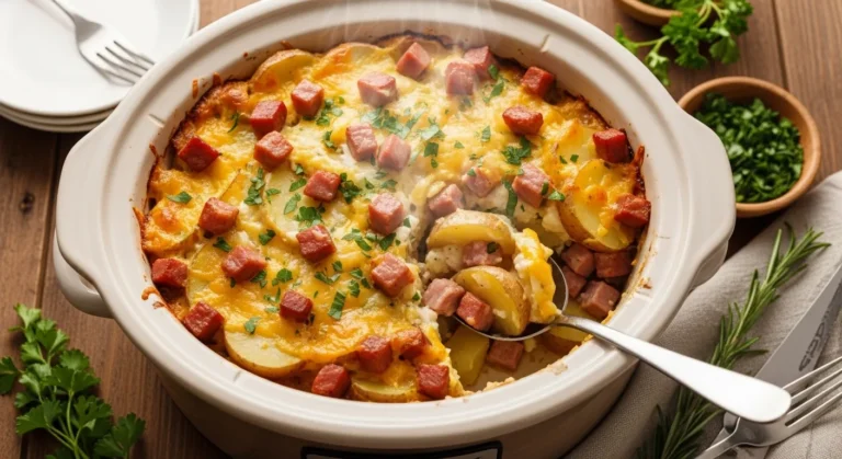 Crockpot Ham and Potato Casserole Recipe