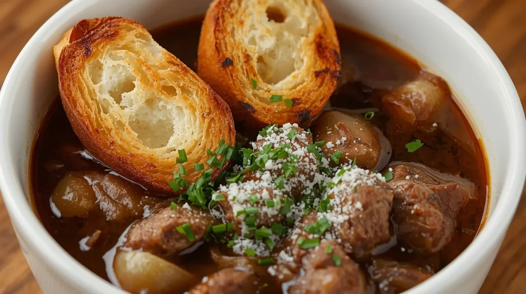 French Onion Beef Short Rib Soup Recipe