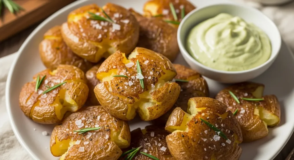 Garlic Smashed Potatoes Recipe