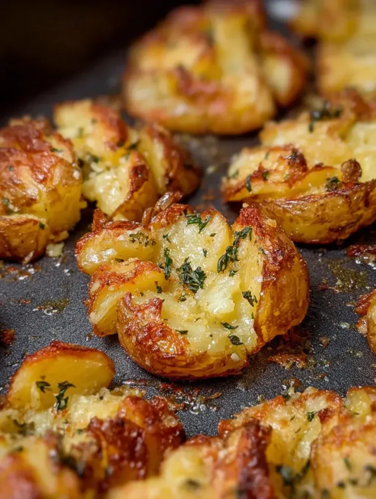 Garlic Smashed Potatoes Recipe