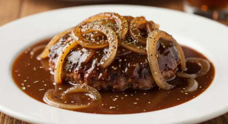 Hamburger Steak with Onions and Gravy Recipe