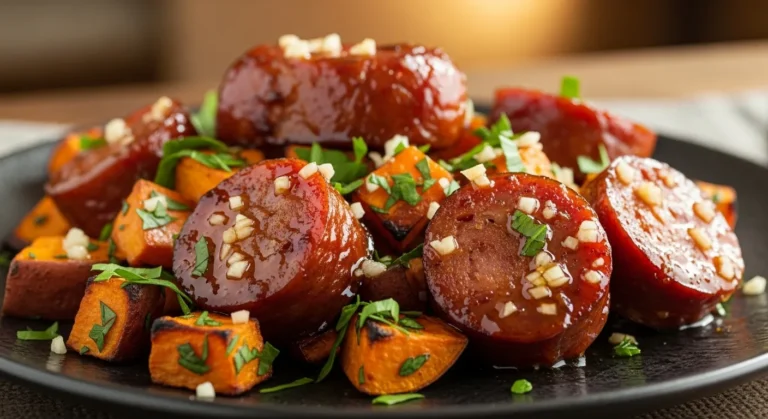Honey Garlic Sausage Sweet Potatoes Recipe