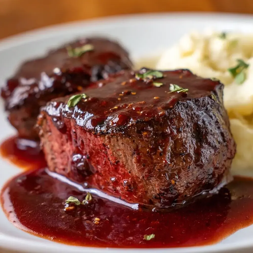Beef Tenderloin with Red Wine Sauce Recipe