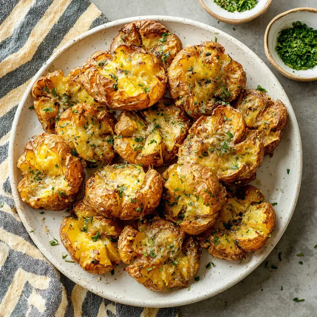Garlic Smashed Potatoes Recipe