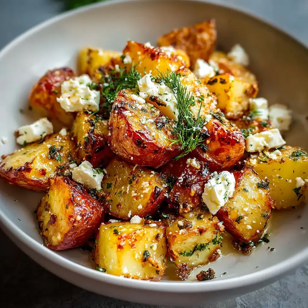 Greek Feta Roast Potatoes Recipe