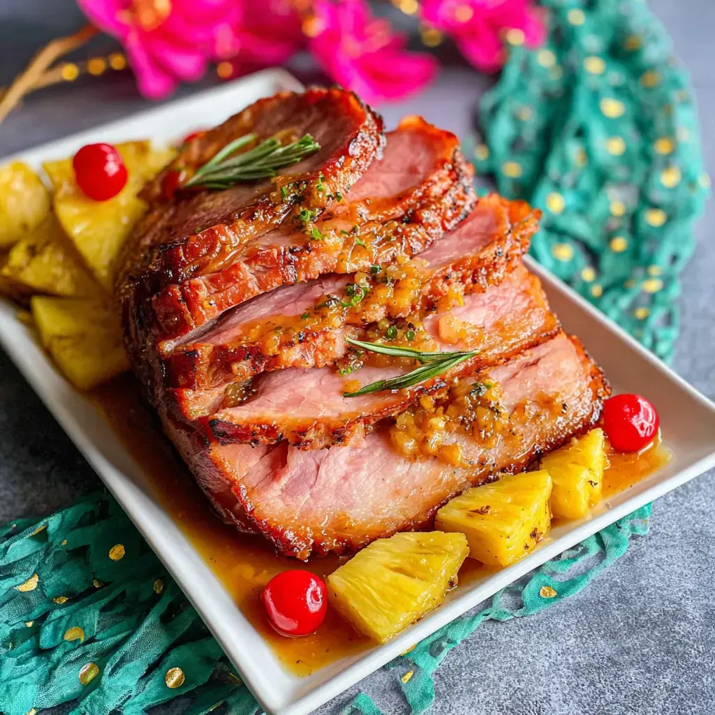 Baked Ham With Brown Sugar and Pineapple Glaze Recipe