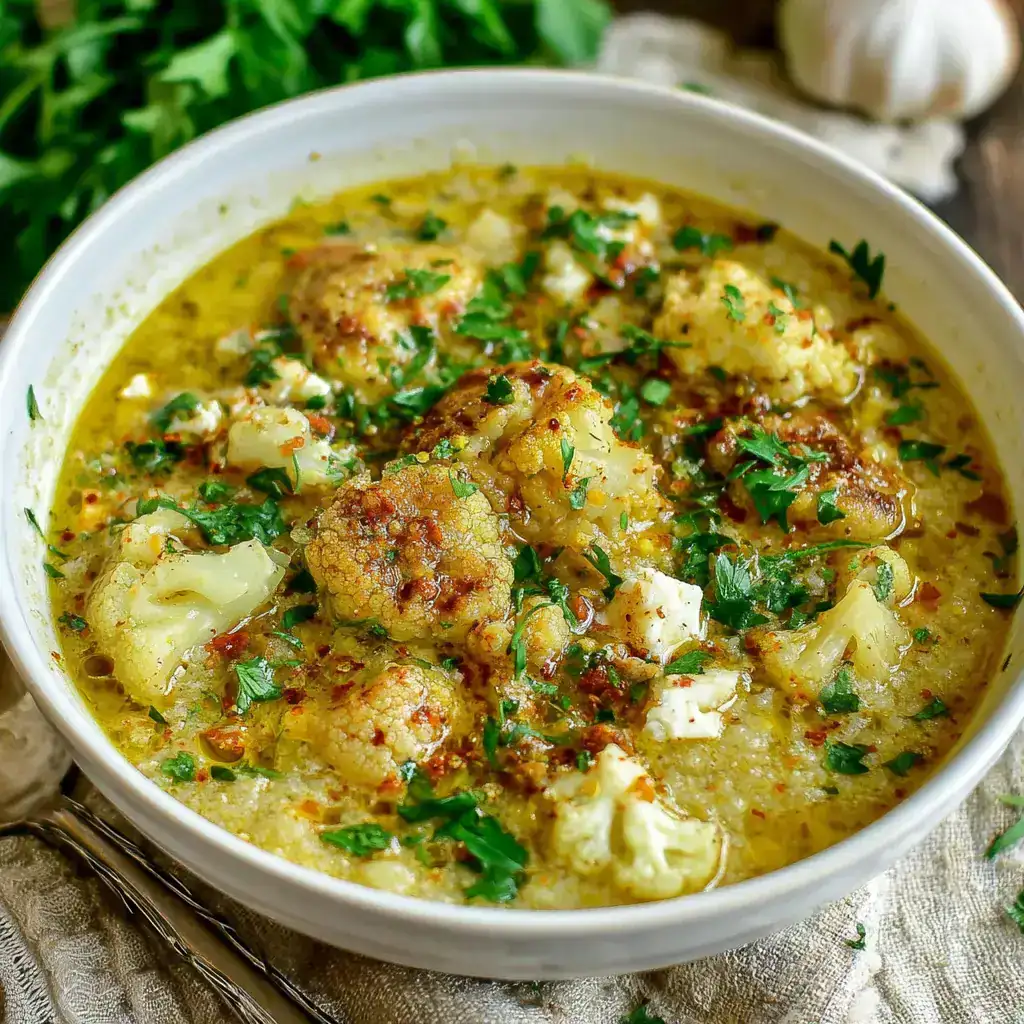 Mediterranean Cauliflower Soup Recipe