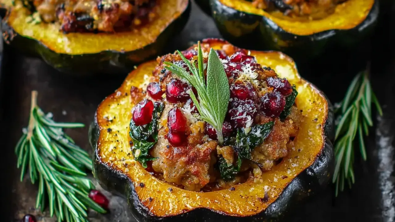 Sausage Stuffed Acorn Squash Recipe