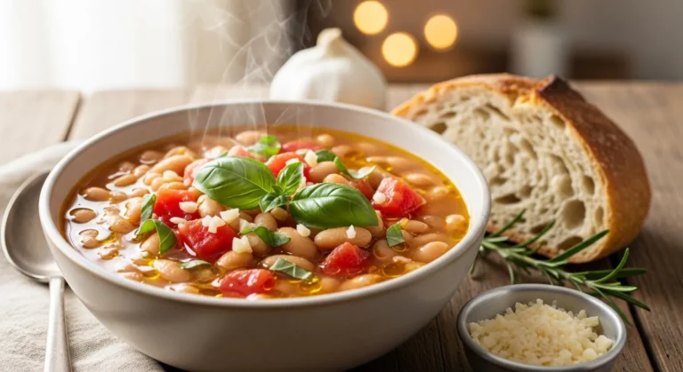 White Bean Soup with Tomatoes and Garlic Recipe