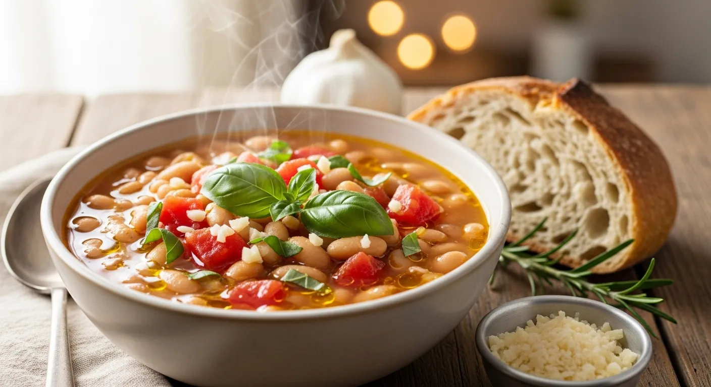 White Bean Soup with Tomatoes and Garlic Recipe