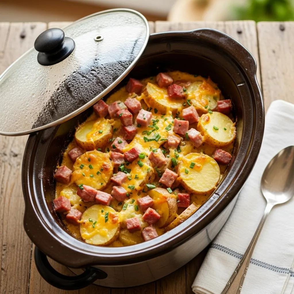 Crockpot Ham and Potato Casserole Recipe