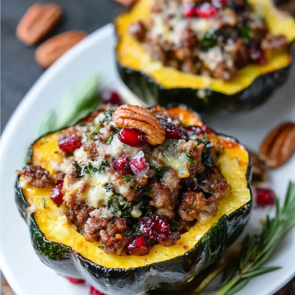 Sausage Stuffed Acorn Squash Recipe