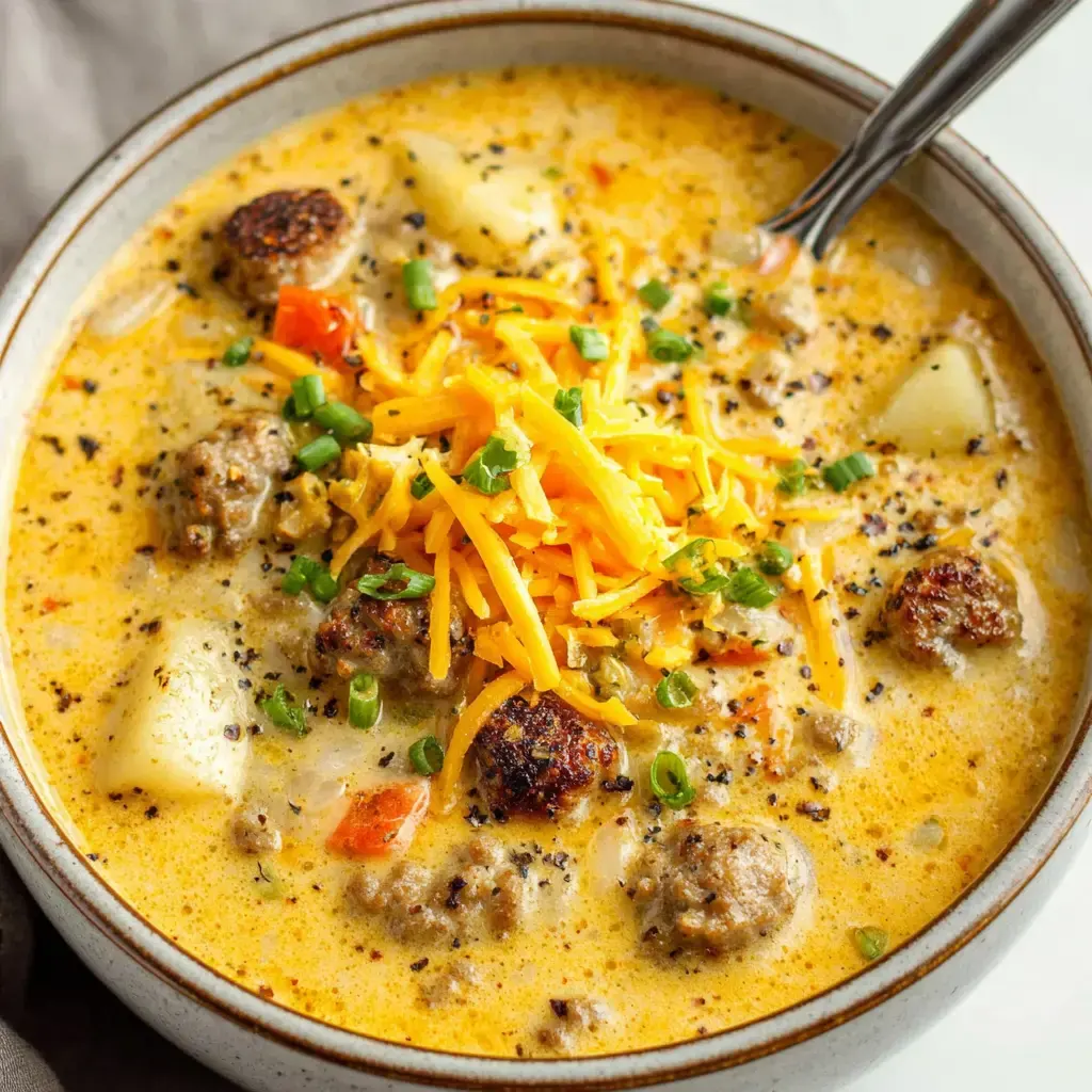 Beer Cheese Potato Soup with Sausage Recipe