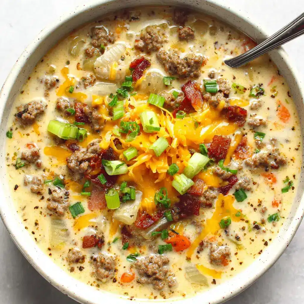 Cheeseburger Soup with Potatoes Recipe