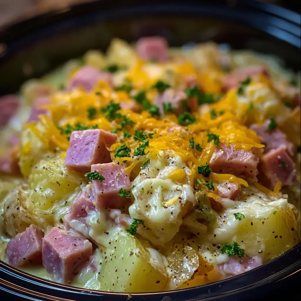 Crockpot Ham and Potato Casserole Recipe