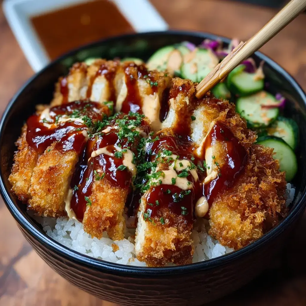 Japanese Katsu Bowls with Tonkatsu Sauce Recipe