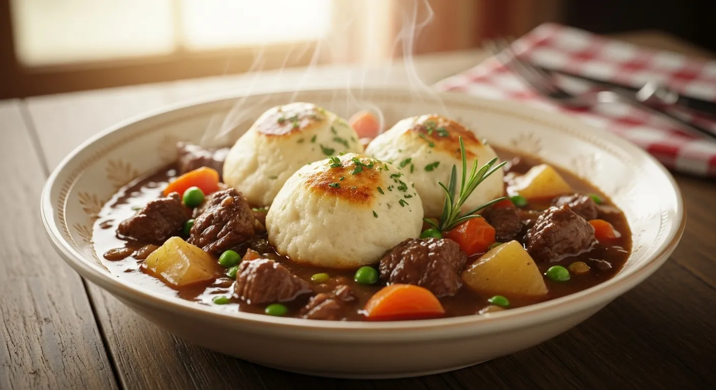 ​​​​​​​​​​​​​​Beef Stew and Dumplings Recipe
