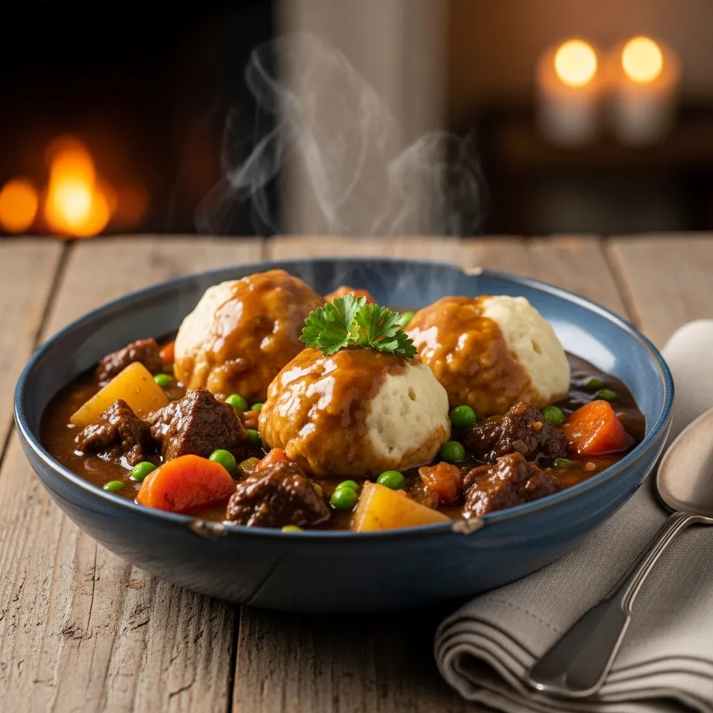 ​​​​​​​​​​​​​​Beef Stew and Dumplings Recipe