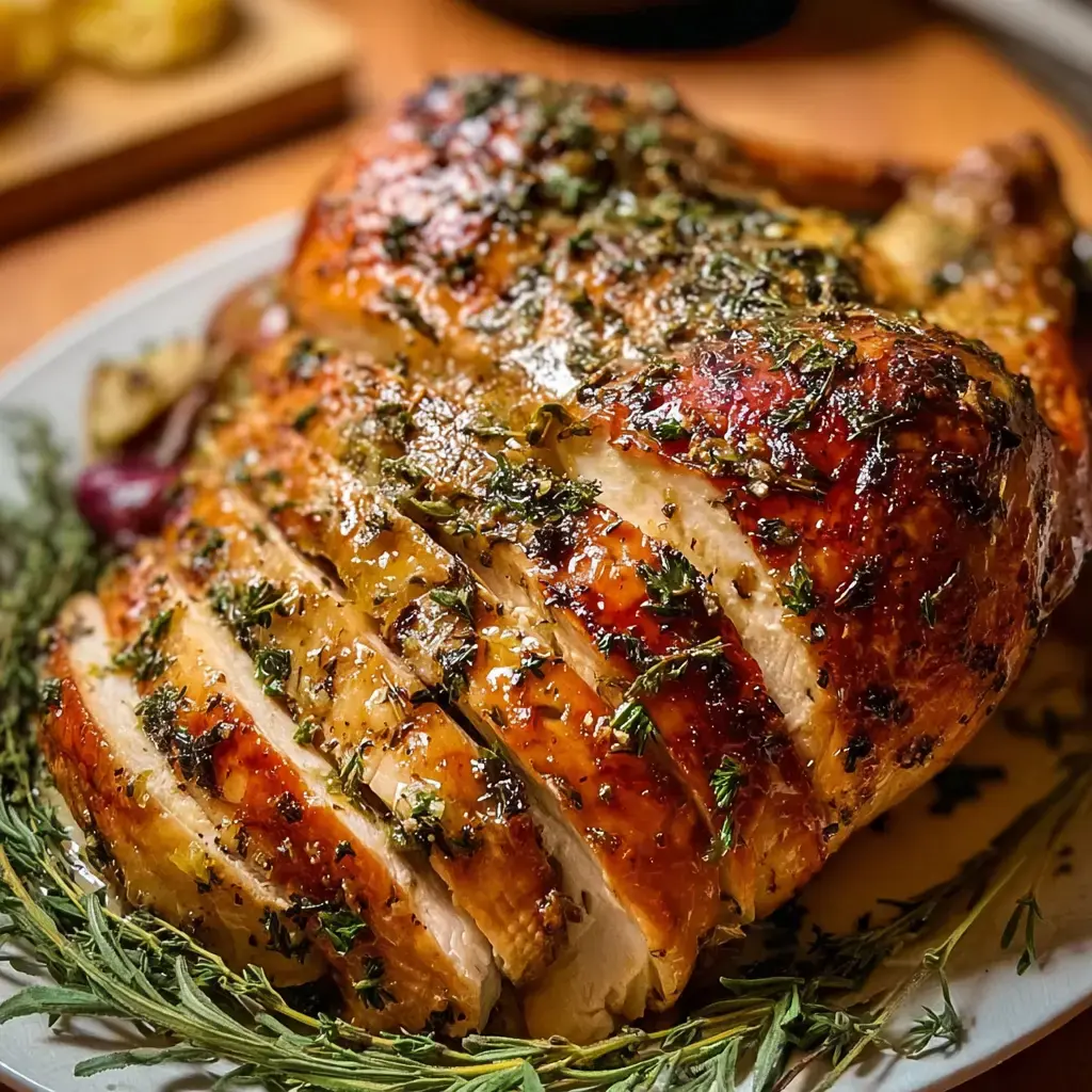 ​​​​​​​​​​​​​​Herb Butter Roasted Turkey Breast Recipe