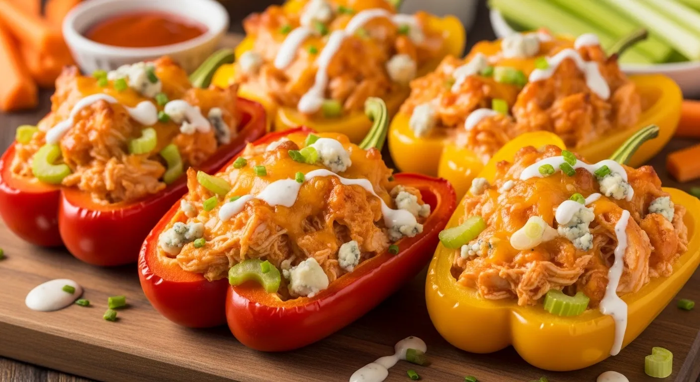 Buffalo Chicken Stuffed Peppers Recipe