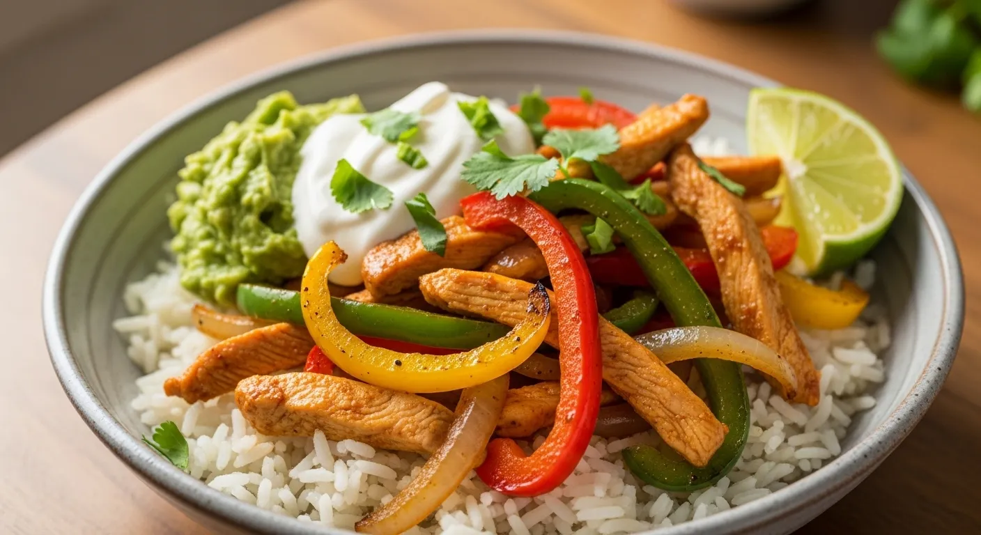 Chicken Fajita Rice Bowls Recipe