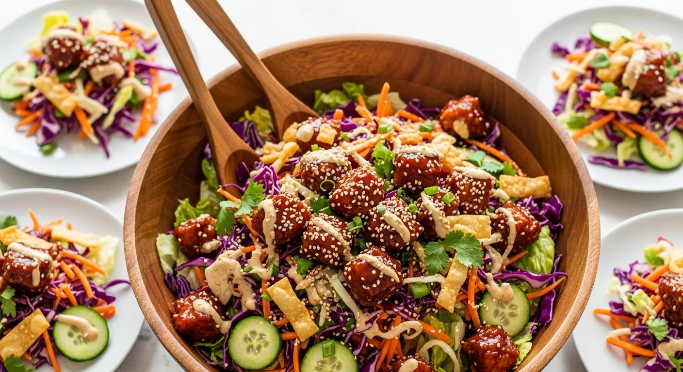 Sesame Chicken Cabbage Crunch Salad Recipe