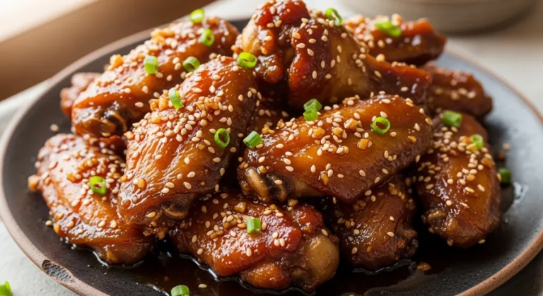 Sticky Honey Garlic Wings Recipe