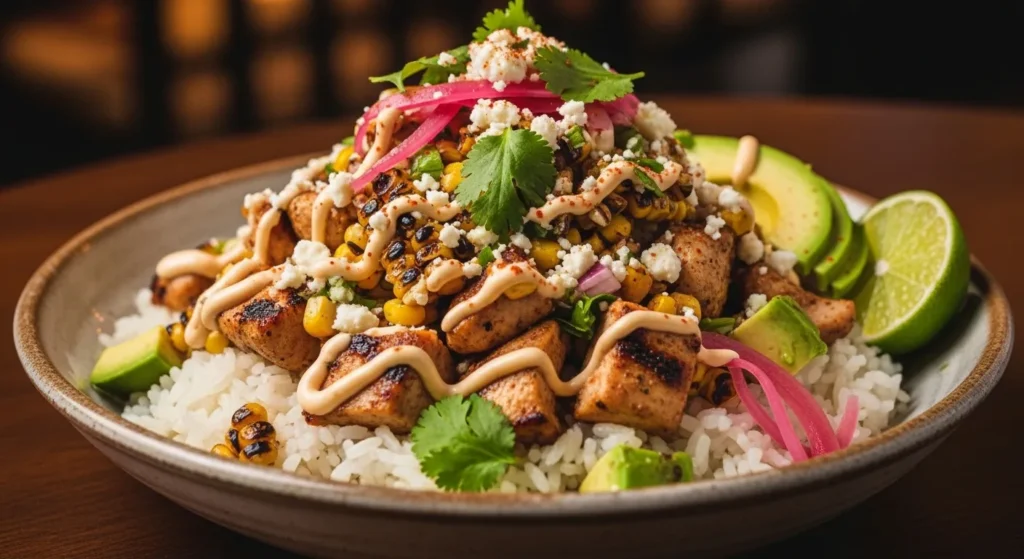 Street Corn Chicken Rice Bowl Recipe