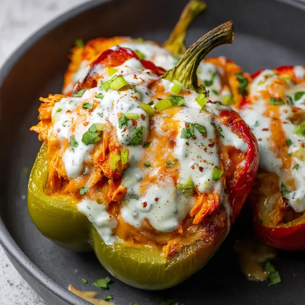 Buffalo Chicken Stuffed Peppers Recipe