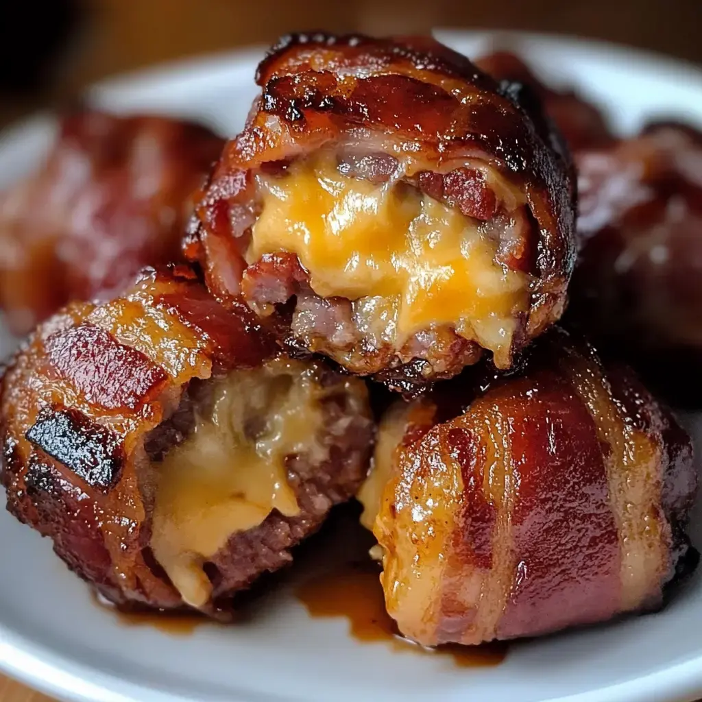 Cheddar Stuffed BBQ Bacon Bombs Recipe