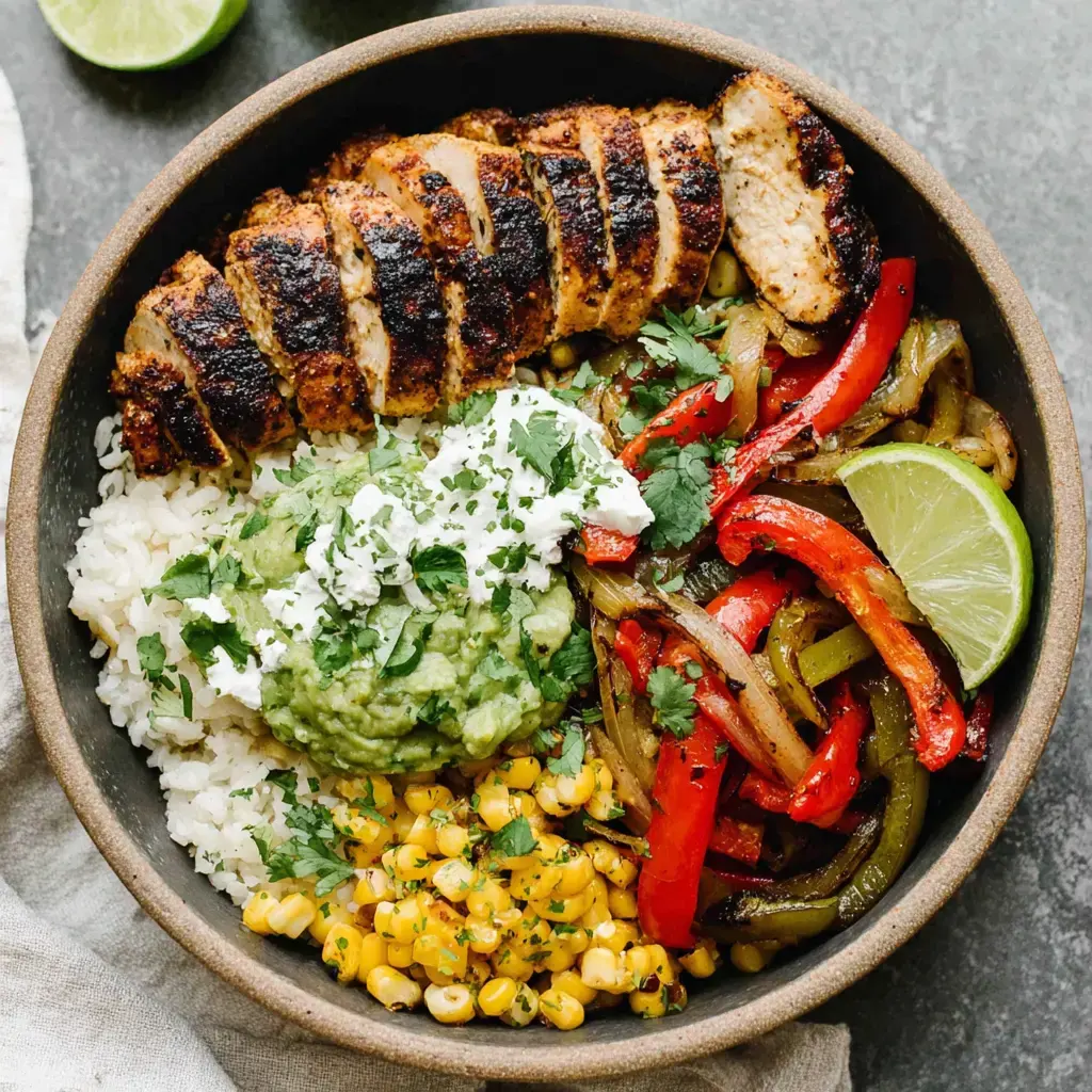 Chicken Fajita Rice Bowls Recipe
