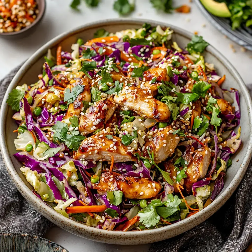 Sesame Chicken Cabbage Crunch Salad Recipe
