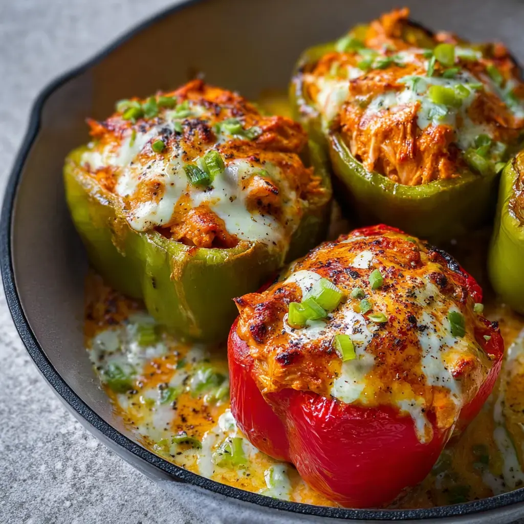 Buffalo Chicken Stuffed Peppers Recipe