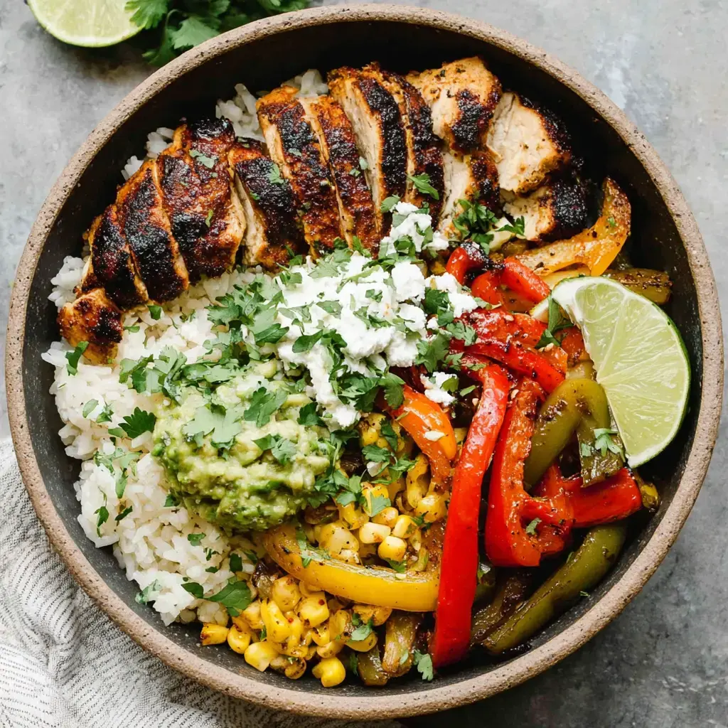 Chicken Fajita Rice Bowls Recipe