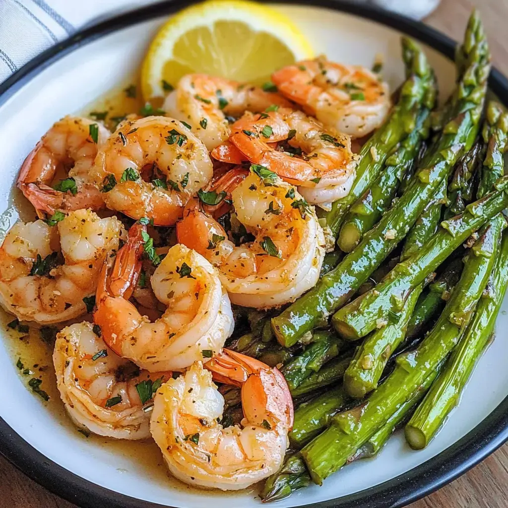 Garlic Butter Shrimp with Asparagus Recipe