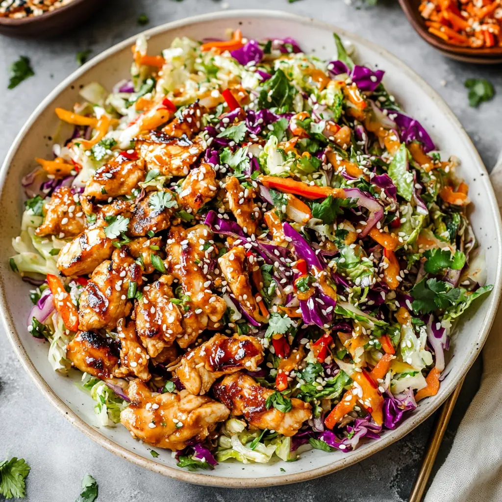 Sesame Chicken Cabbage Crunch Salad Recipe