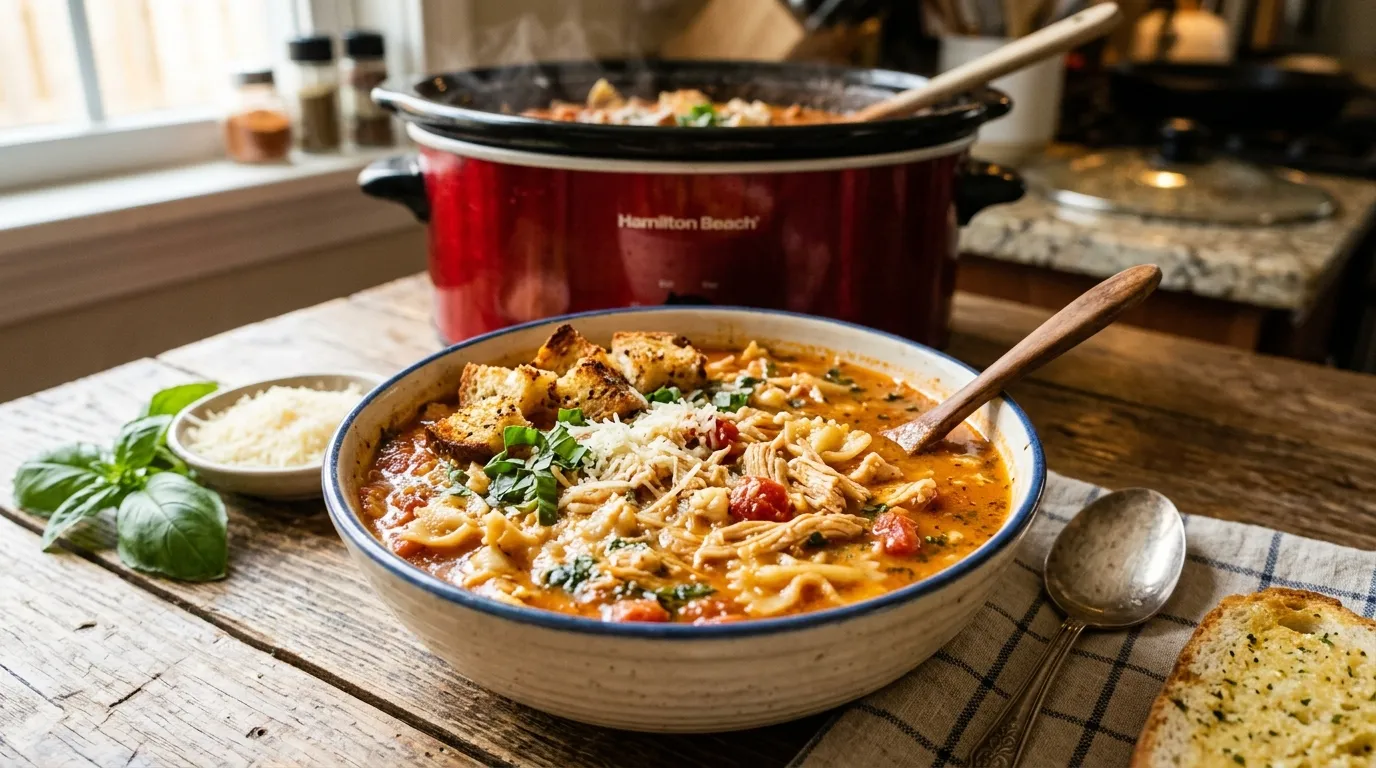 Crockpot Chicken Parmesan Soup Recipe