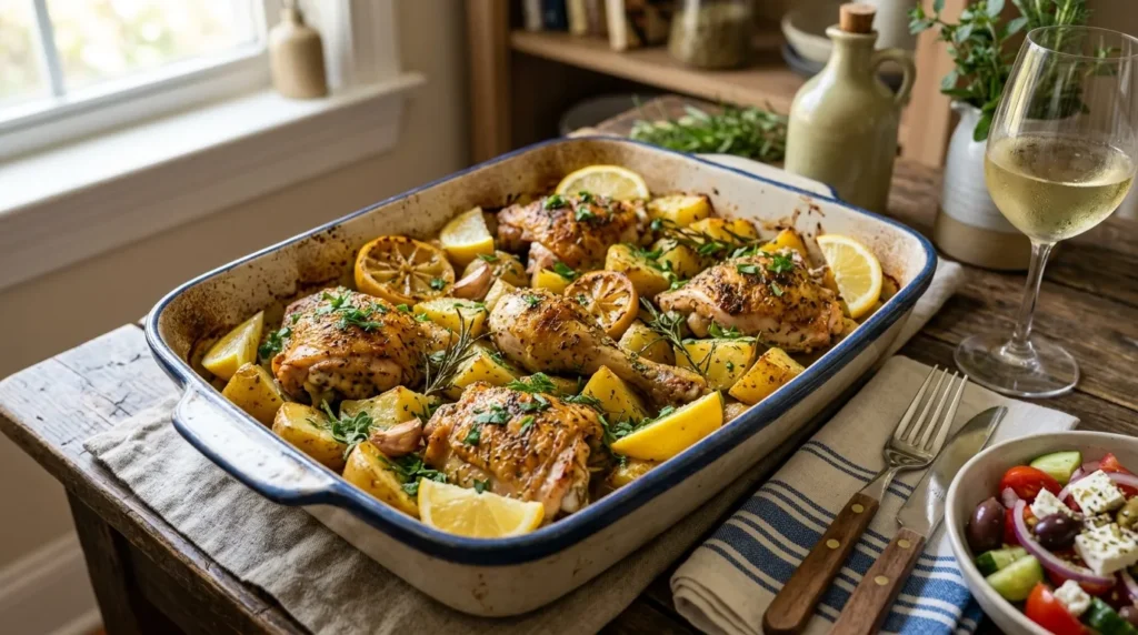 Greek Lemon Chicken and Potatoes Recipe
