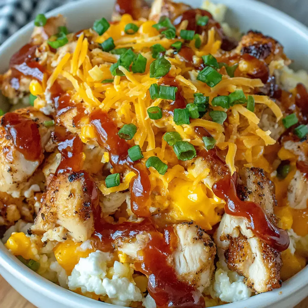 BBQ Chicken Cottage Cheese Bowl Recipe