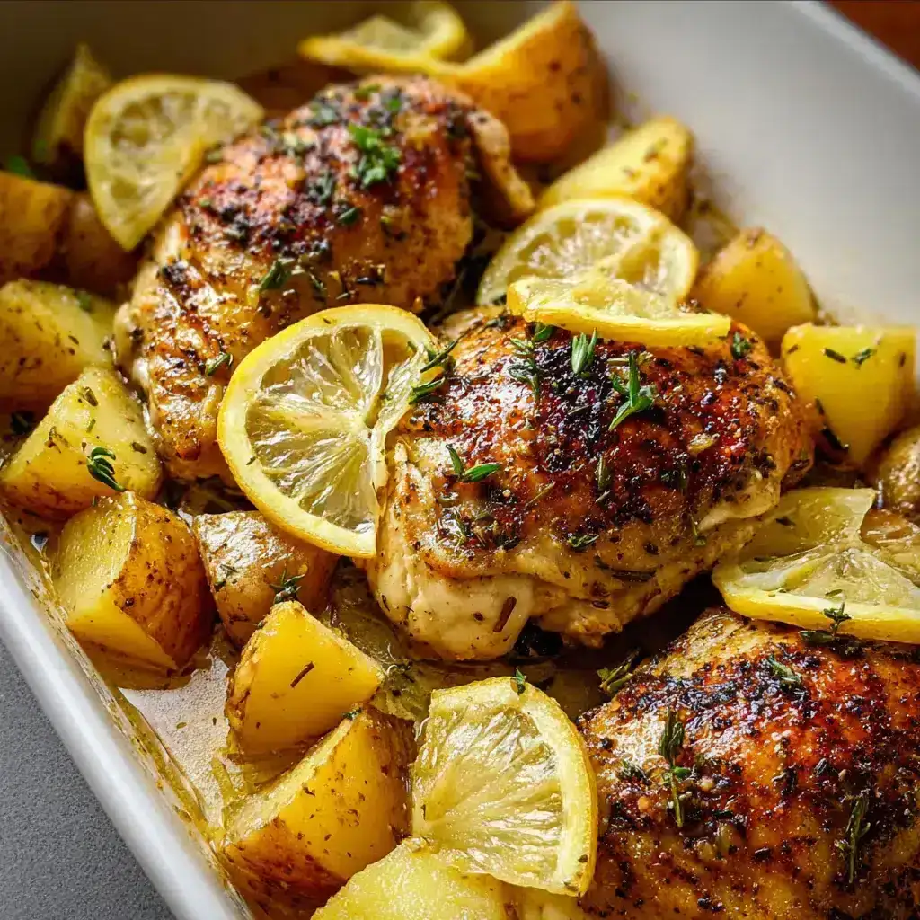 Greek Lemon Chicken and Potatoes Recipe