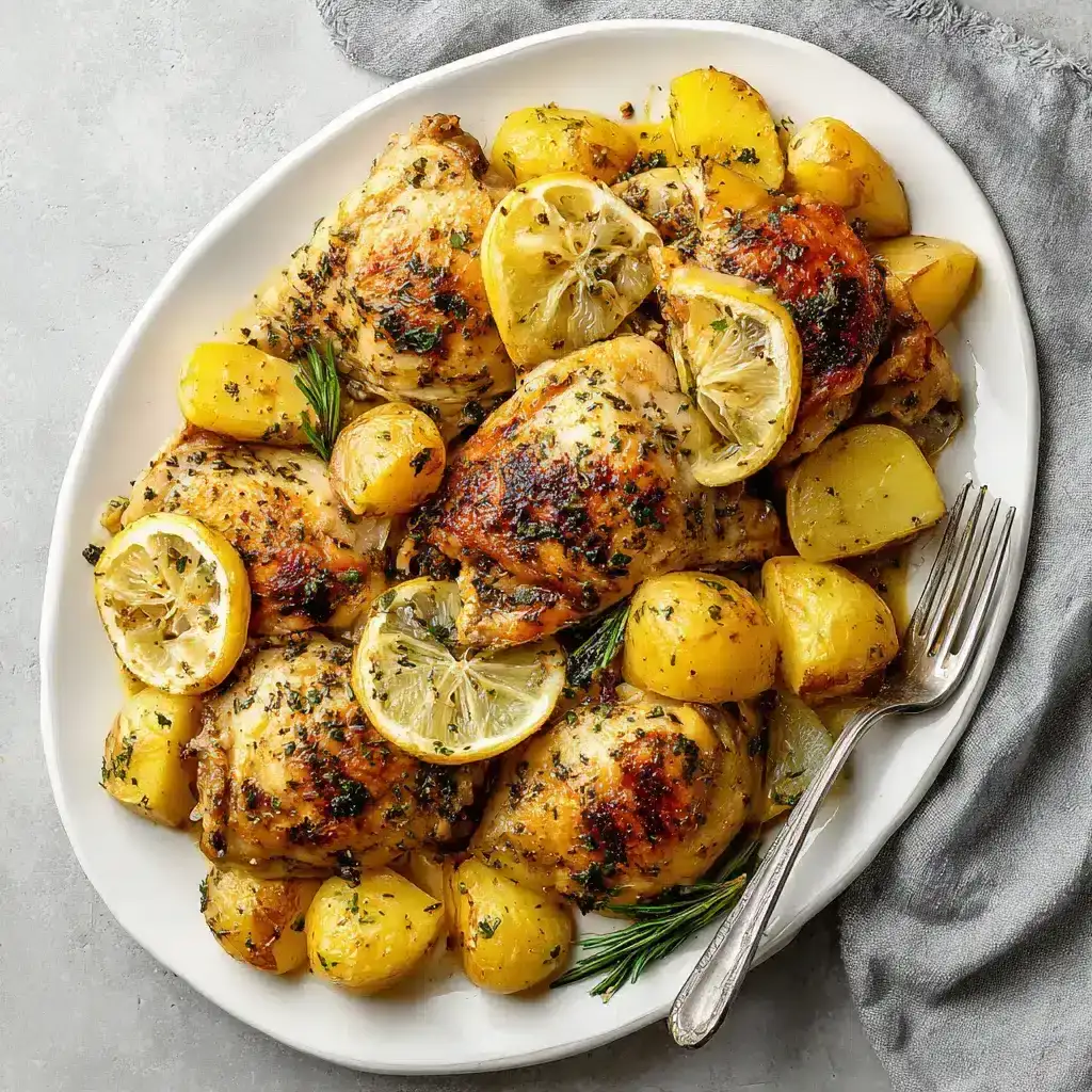 Greek Lemon Chicken and Potatoes Recipe