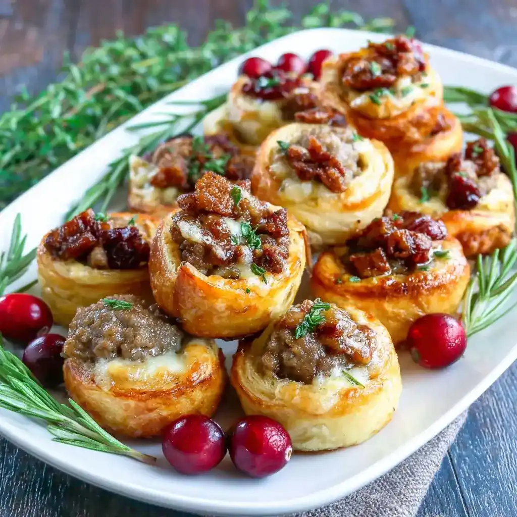 Sausage Cranberry Brie Bites Recipe